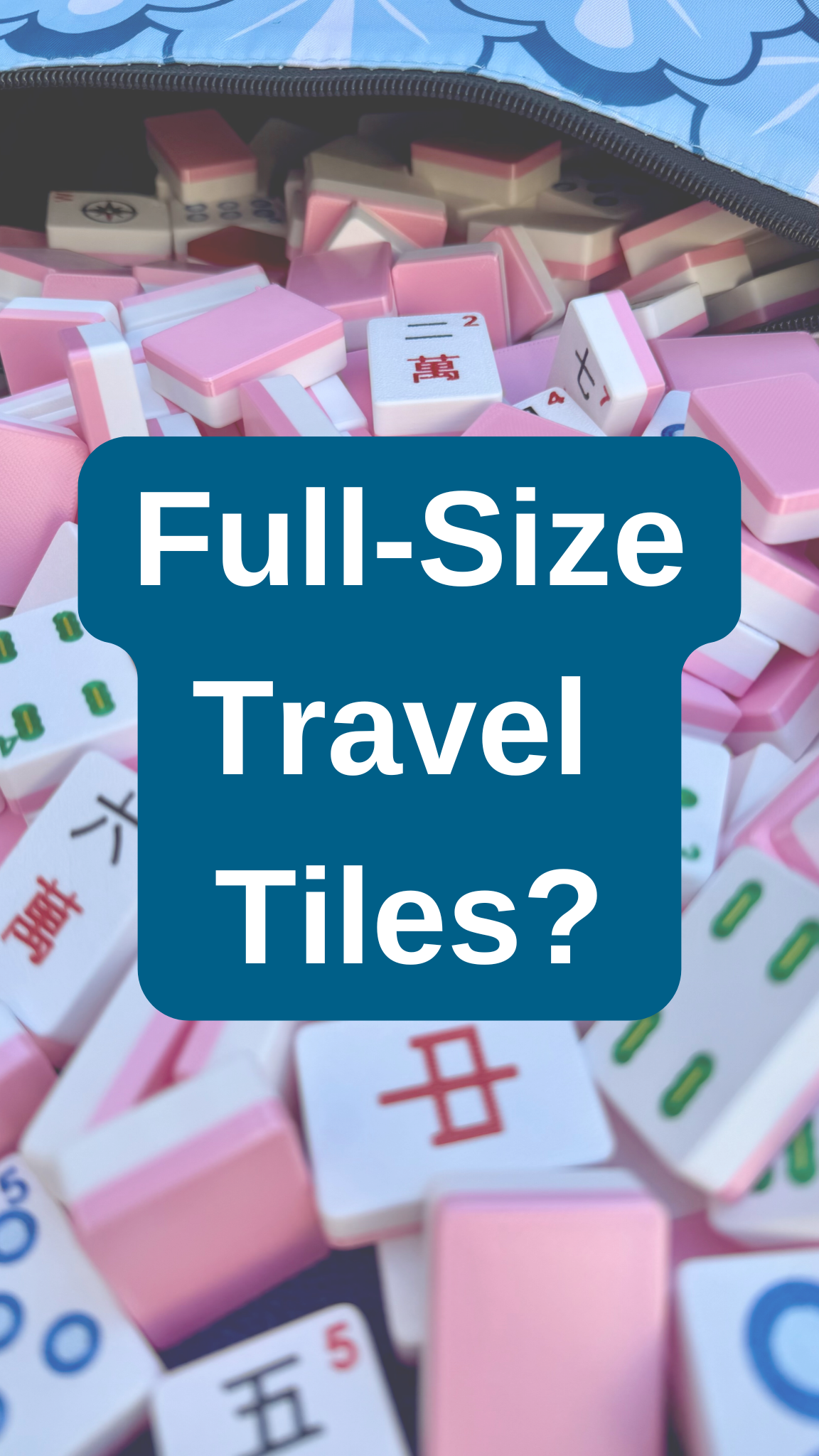 Load video: Floating American Mahjong Tiles designed for Travel Mahjong, with 20 inch racks and pushers that are designed for wherever life takes you.
